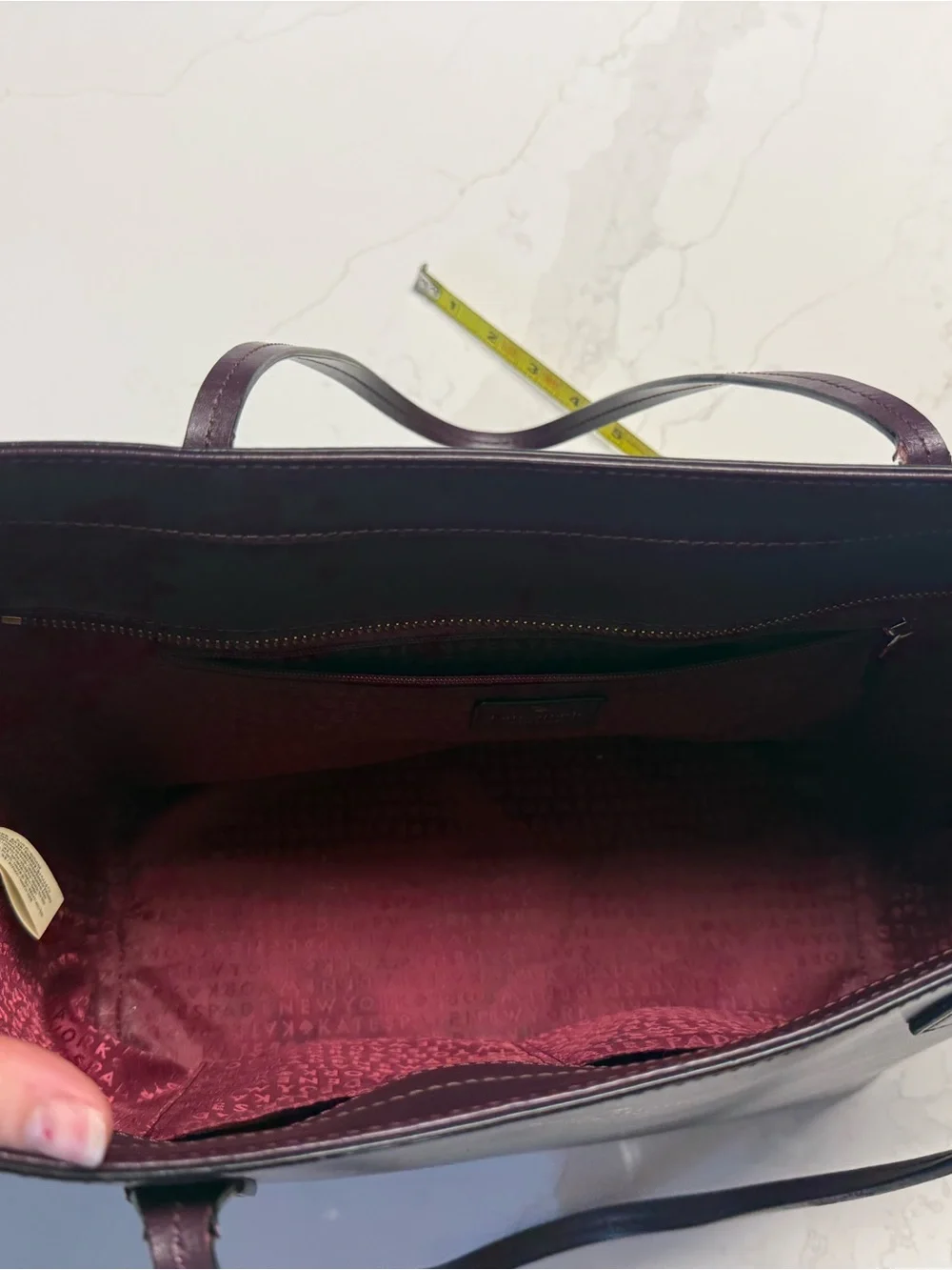 kate spade Deep Plum Leather Tote Bag